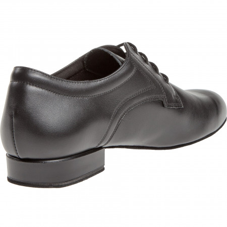 085 Diamant - Chaussures de danse pieds extra larges en cuir noir et talons de 2cm