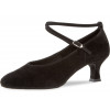 075 Diamant - Chaussures de danse standard en nubuck noir à talons de 5 cm