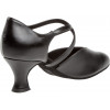 113 Diamant - Chaussures de danse en V et cuir noir à talons de bobine de 5,5cm