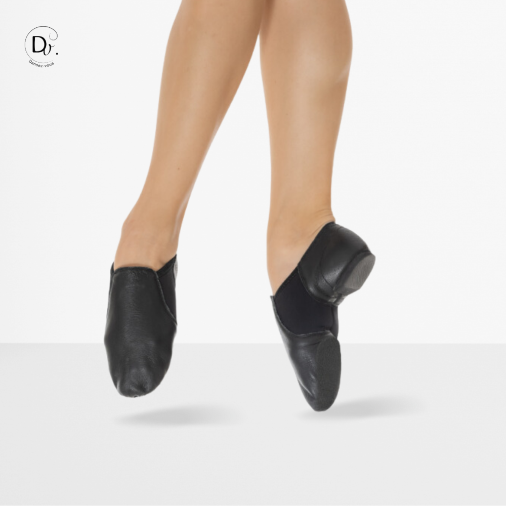 Leather socks with elastic jazz bi-seel black or tan Dance?