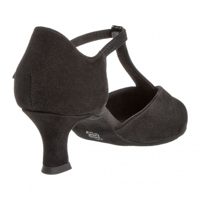 Chaussures de danse à large jambe en nubuck et vernis avec talons de 5 cm - Diamant