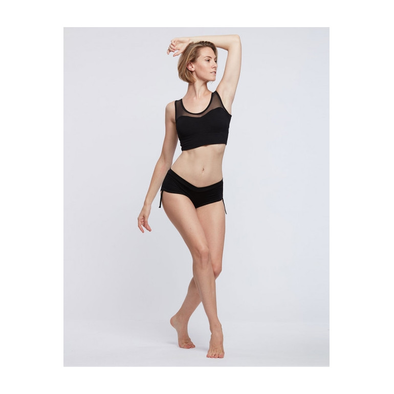 Denisa - Brassière de sport en viscose avec insert en résille - TempsDanse