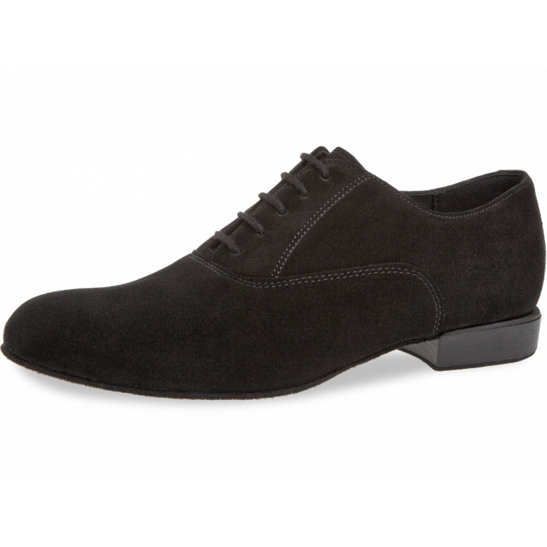 Chaussure de danse en nubuck noir pour homme, talon de 2 cm - Diamant