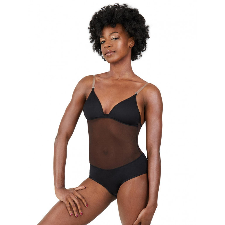 3763W - Body avec col plongeant et tissu opaque - Capezio