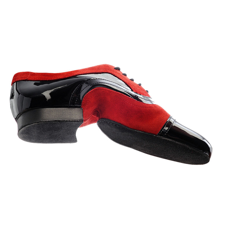 Chaussures de danse en velours rouge/noir - Sucre - Nueva Epoca