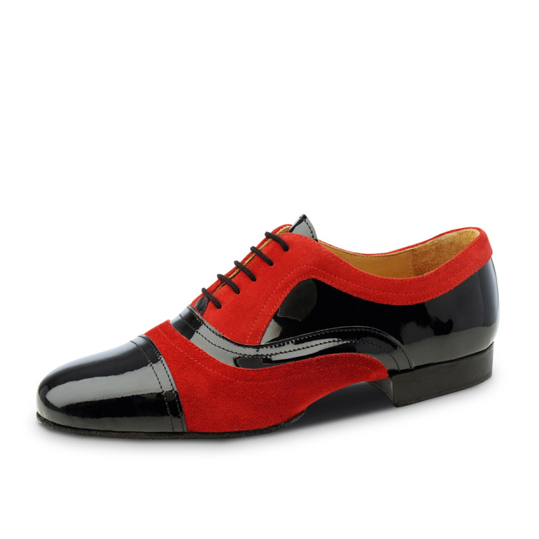 Chaussures de danse en velours rouge/noir - Sucre - Nueva Epoca