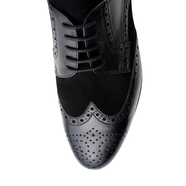 Chaussure de danse en cuir noir pour homme avec motif - Werner Kern