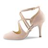 Chaussures de danse en daim beige brillant - Valeria - Nueva Epoca