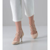 Chaussures de danse en daim beige brillant - Valeria - Nueva Epoca