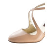 Chaussures de danse en cuir verni beige - Aurora LS - Nueva Epoca