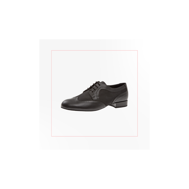 Chaussures de danse en cuir nubuck avec pieds extra-larges et talons de 2 cm - Diamant