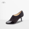 Chaussures de danse en daim noir et cuir verni - Karen - Nueva Epoca