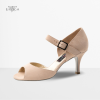 Chaussures de danse en cuir verni beige - Berenice - Nueva Epoca