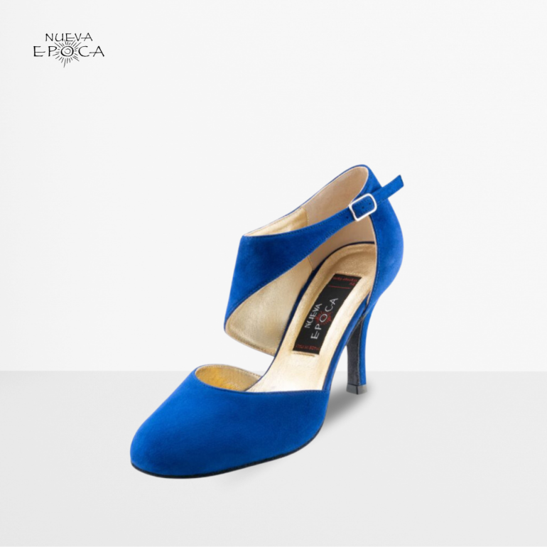 Chaussures de danse en daim de chèvre bleu - Reyna - Nueva Epoca