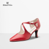 Chaussure croisée en cuir rouge - Ines - Werner Kern